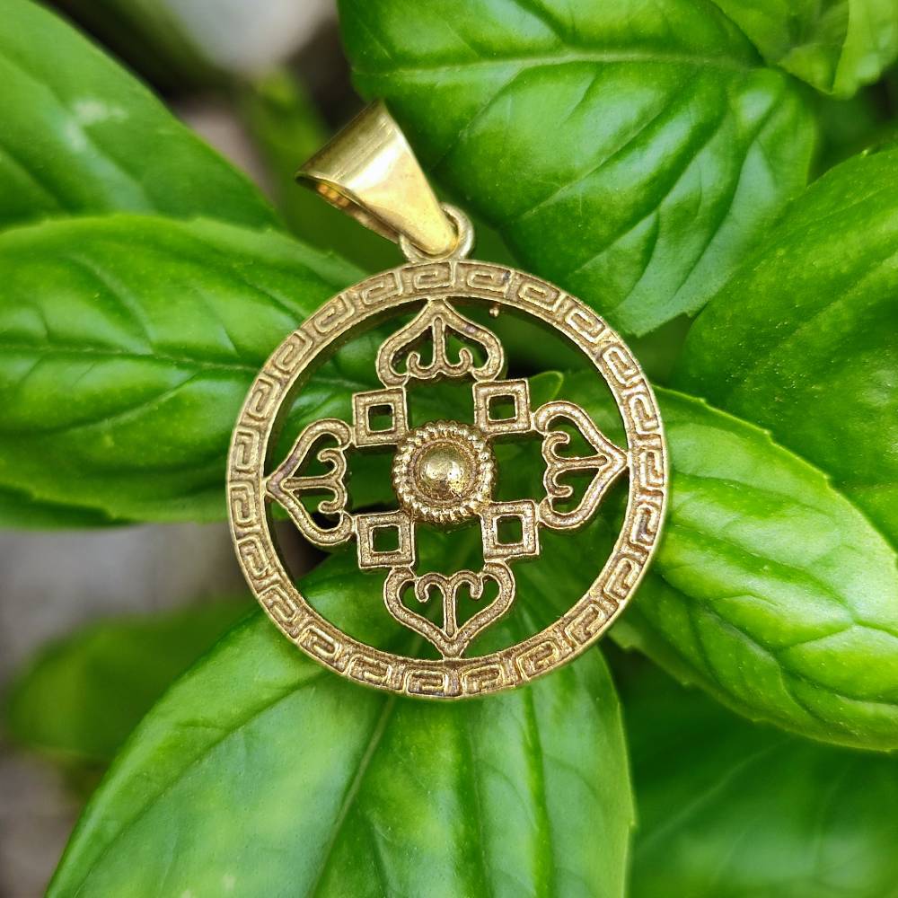 Ciondolo indiano in ottone Mandala - Image 3