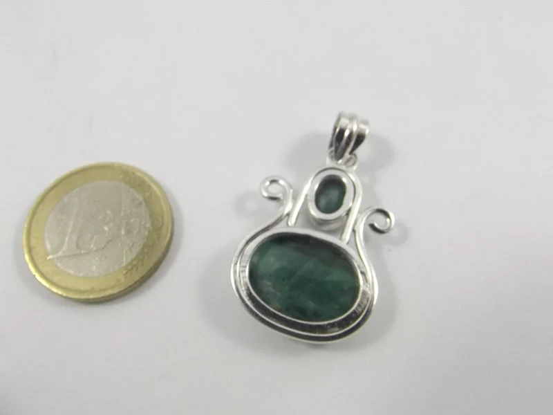CIONDOLO smeraldo argento 925 - Image 3