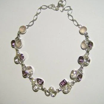 COLLANA AMETISTA argento