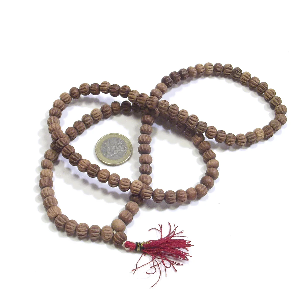 COLLANA ETNICA Japamala legno di sandalo - Uomo Donna - Image 4