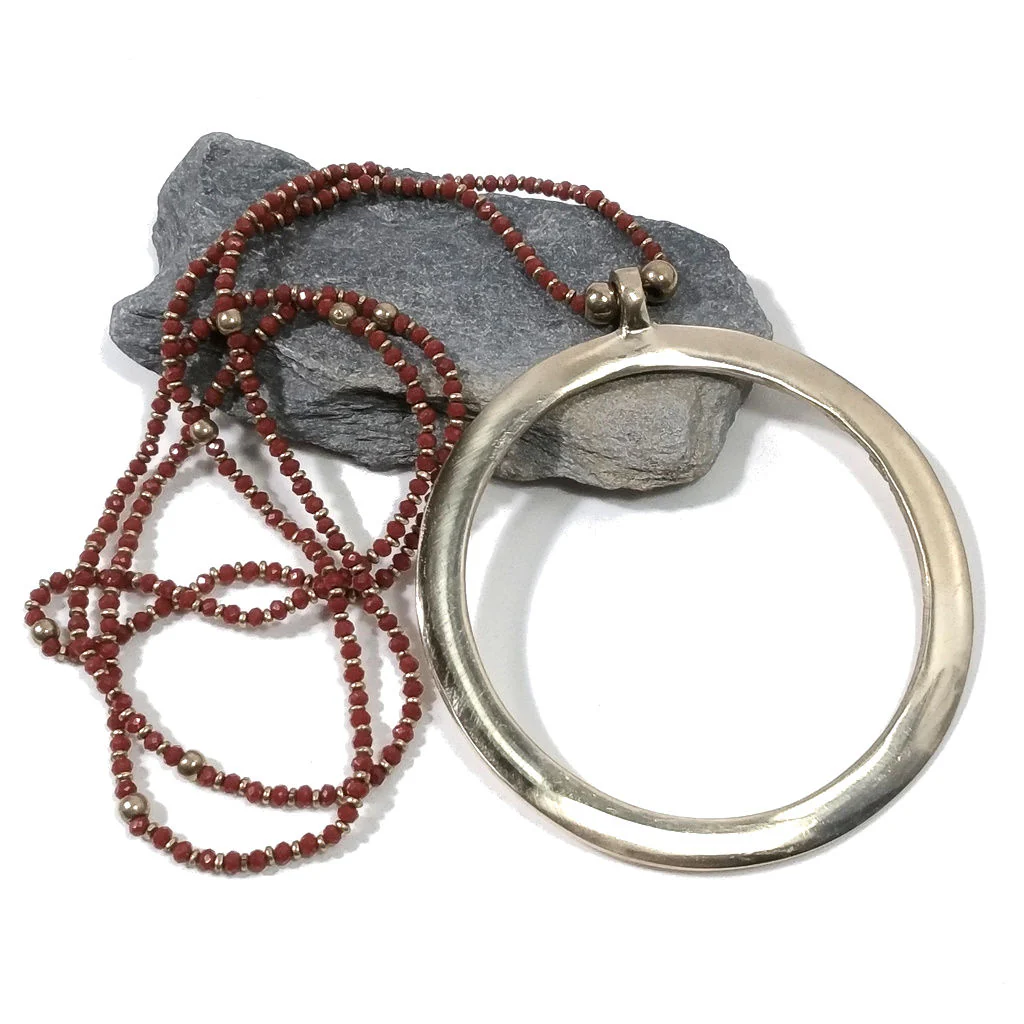 Collana lunga artigianale in ottone Collana ETNICA | COLLANE IN OTTONE - Image 6