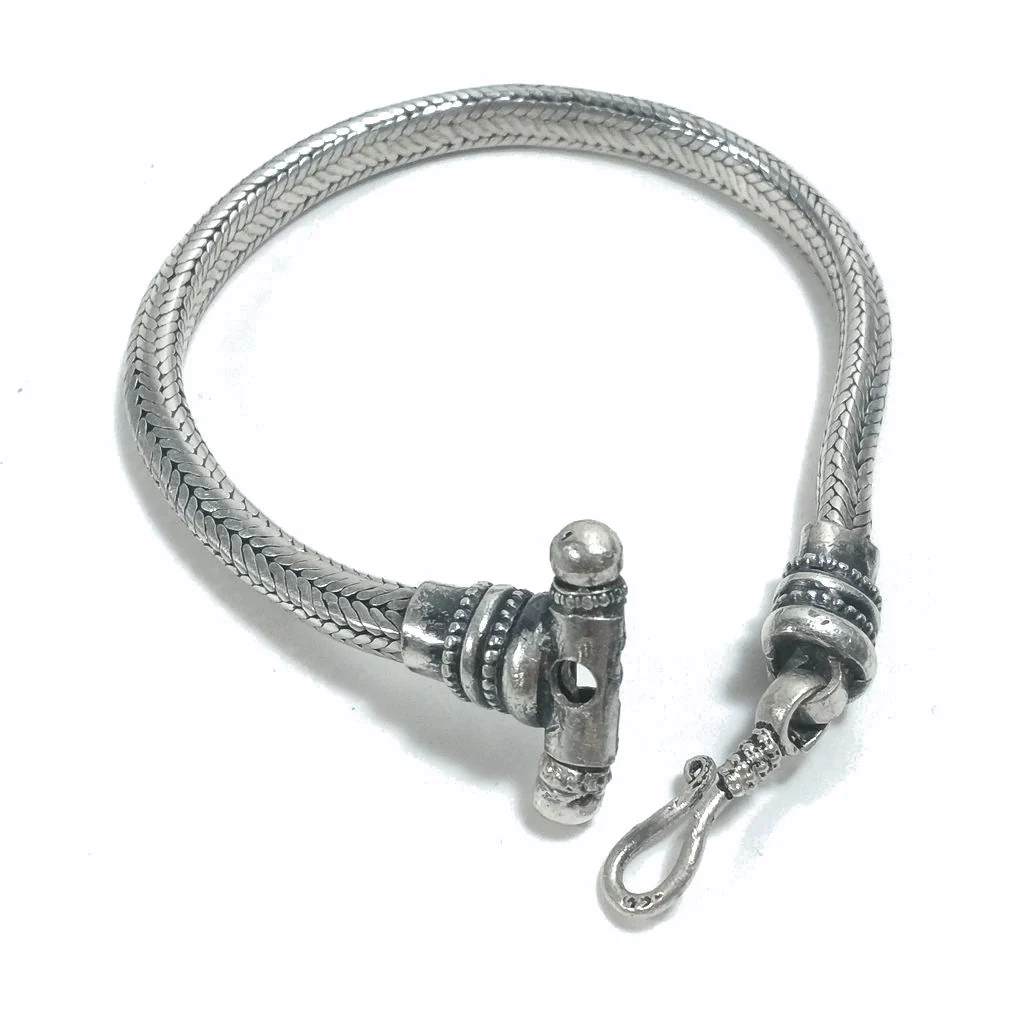 Bracciale Snake argento 925 tondo | Bracciale da UOMO e DONNA | Coda di topo 20.5 cm - Image 4