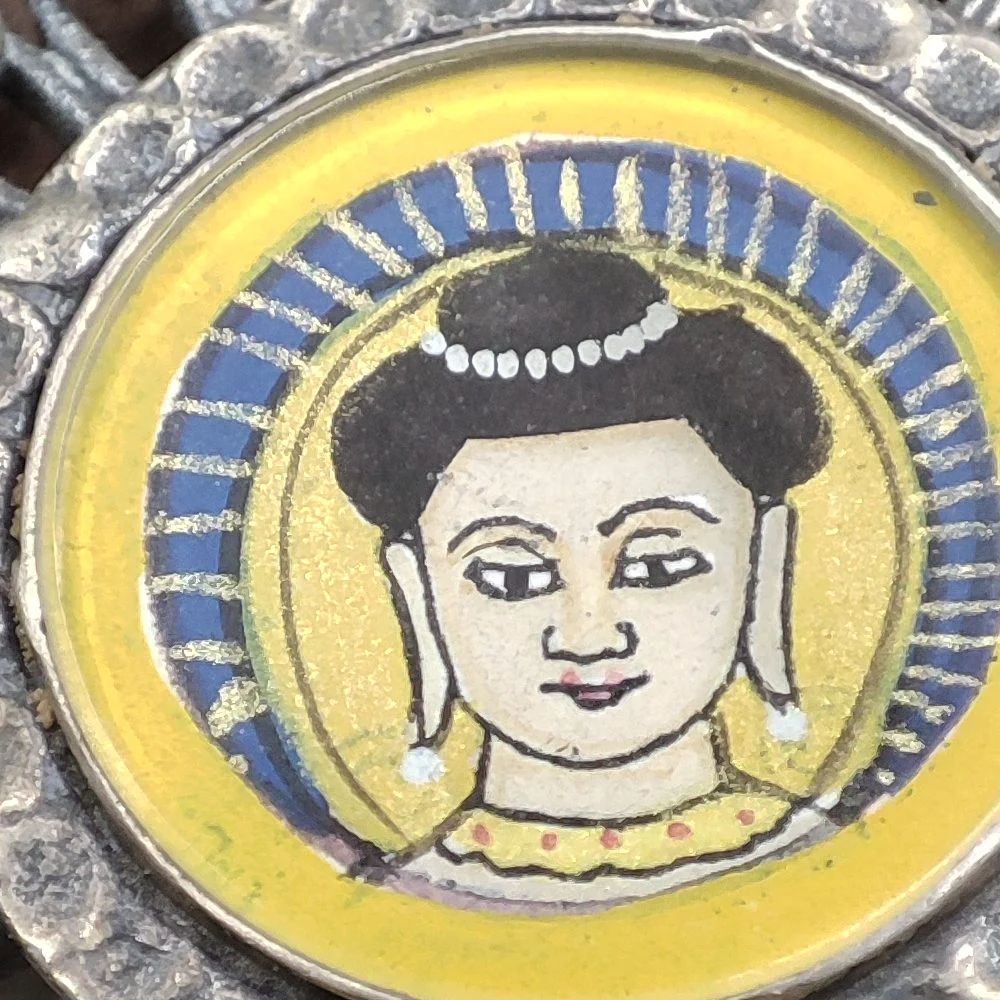 JAPA MALA con CALCEDONIO, Agata bianca e BUDDHA - Image 10