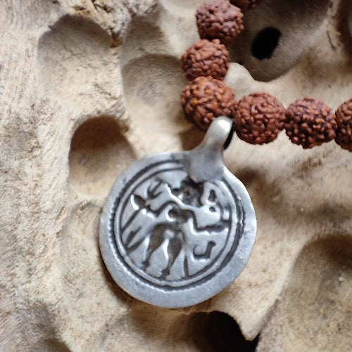 JAPA MALA con RUDRAKSHA e pietre con SHIVA - Image 7