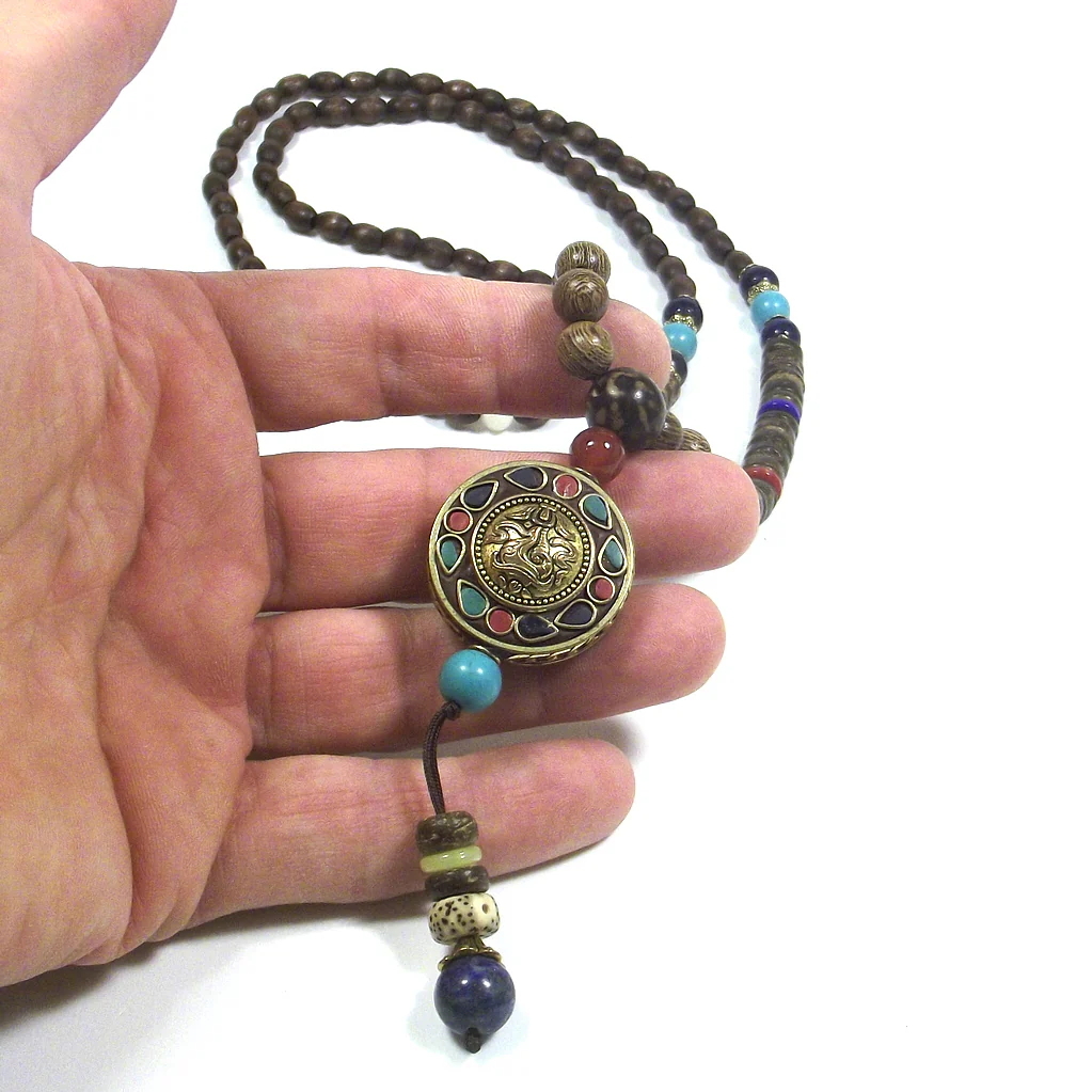 Japa Mala semi e legno con Ganesh - BHELOA - Image 5