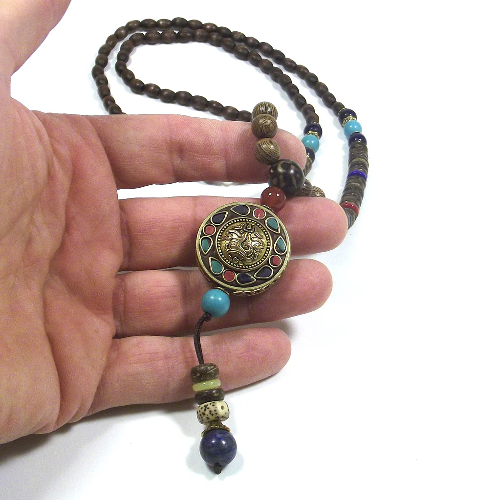 Japa Mala semi e legno con Ganesh - BHELOA - Image 6