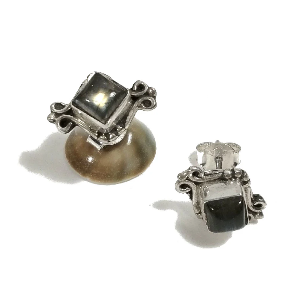 MINI ORECCHINI argento 925 - Labradorite | Gioielli argento piercing