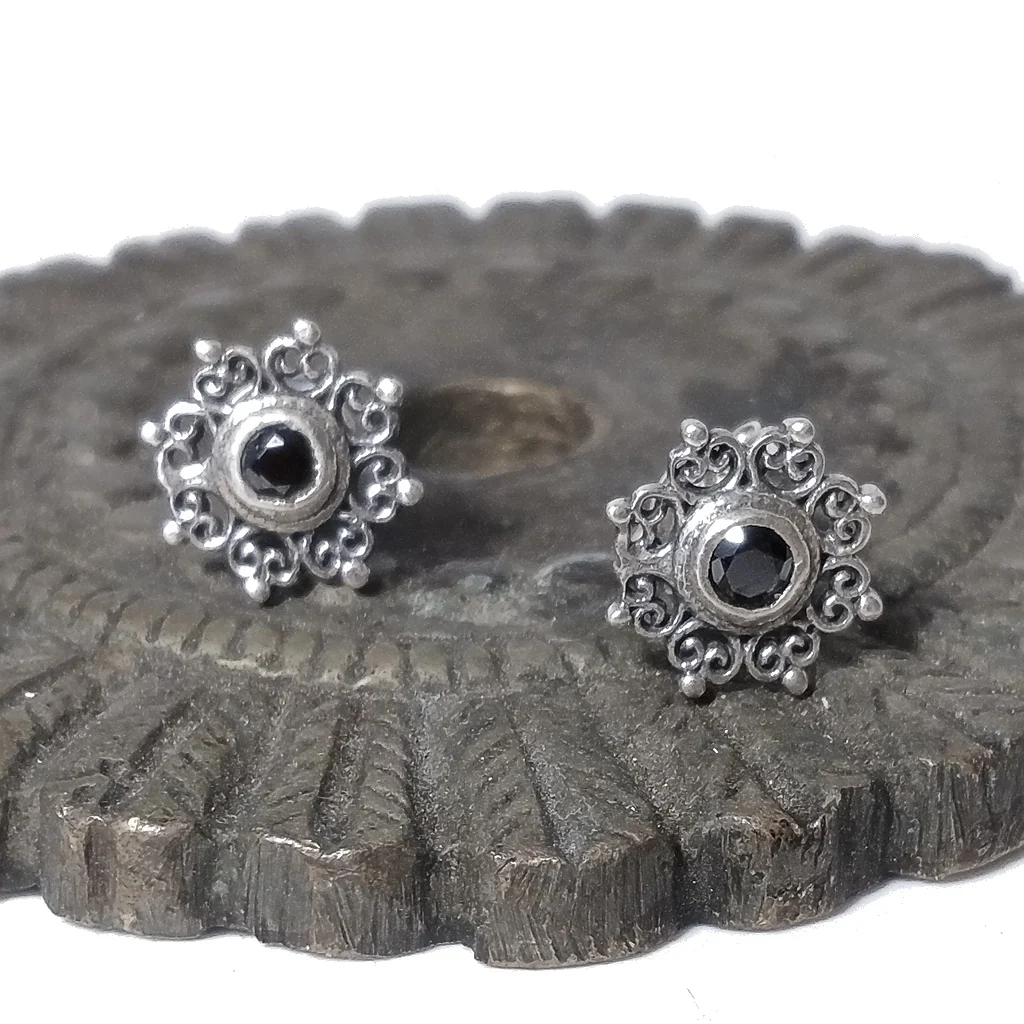 Mini ORECCHINI Argento 925 ORECCHINI Granato | ORECCHINI da lobo