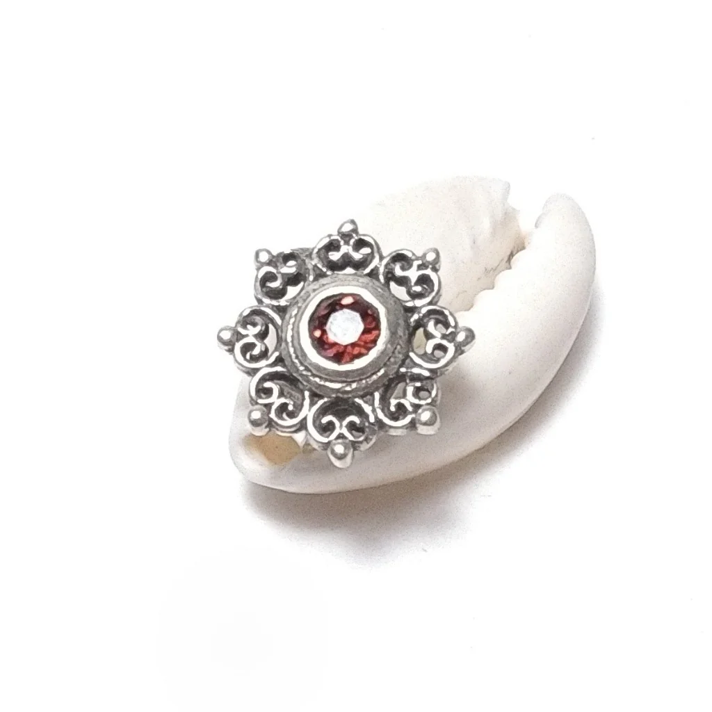 Mini ORECCHINI Argento 925 ORECCHINI Granato | ORECCHINI da lobo - Image 3