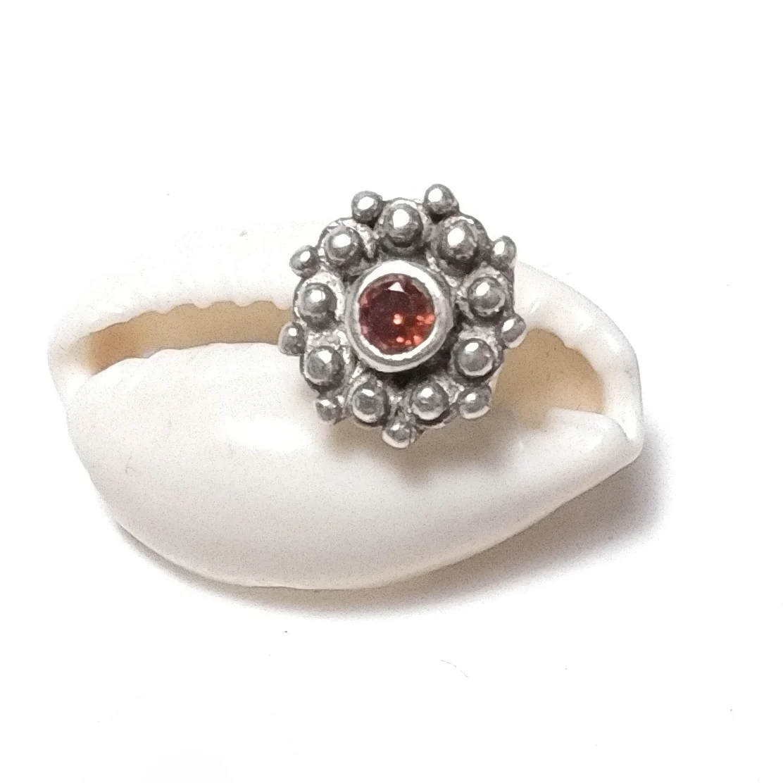 Mini ORECCHINI Argento 925 ORECCHINI Granato | ORECCHINI da lobo - Image 3