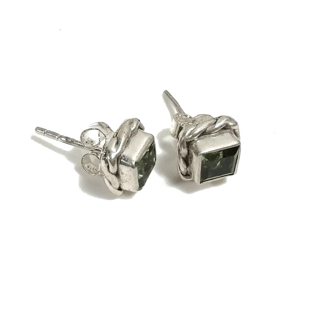 MINI ORECCHINI argento 925 - Peridoto | Gioielli argento piercing - Image 3