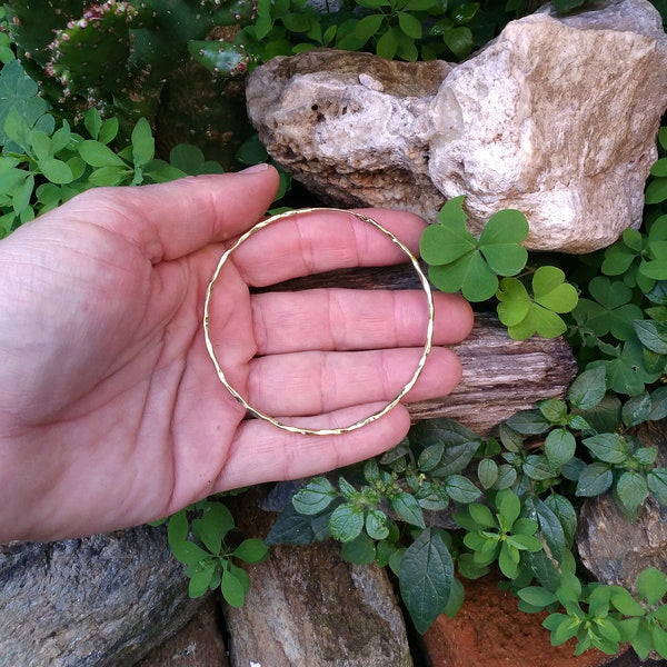 ORECCHINI a CERCHIO grande SETU in Ottone lucido ORECCHINI | Cerchio - Image 2