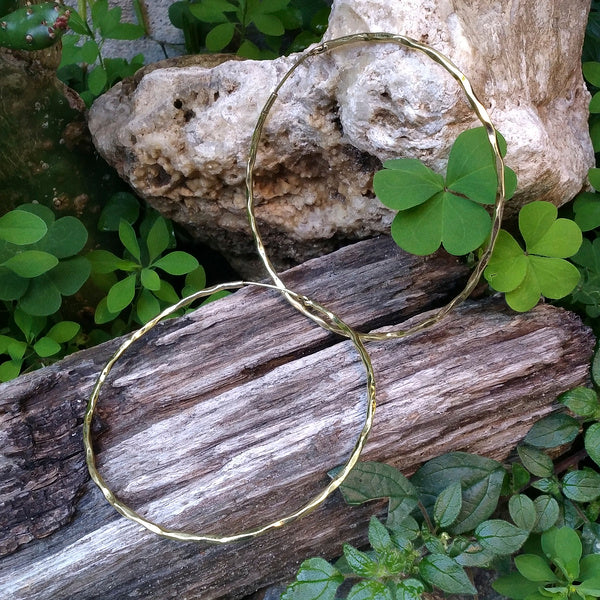 ORECCHINI a CERCHIO grande SETU in Ottone lucido ORECCHINI | Cerchio - Image 3