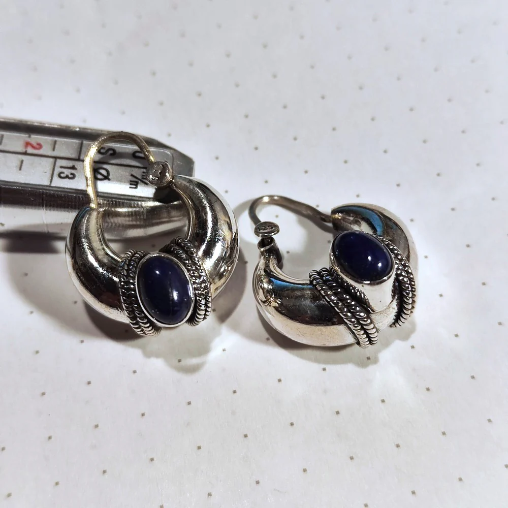 ORECCHINI a cerchio in argento 925 con pietra - DONGA - Image 11