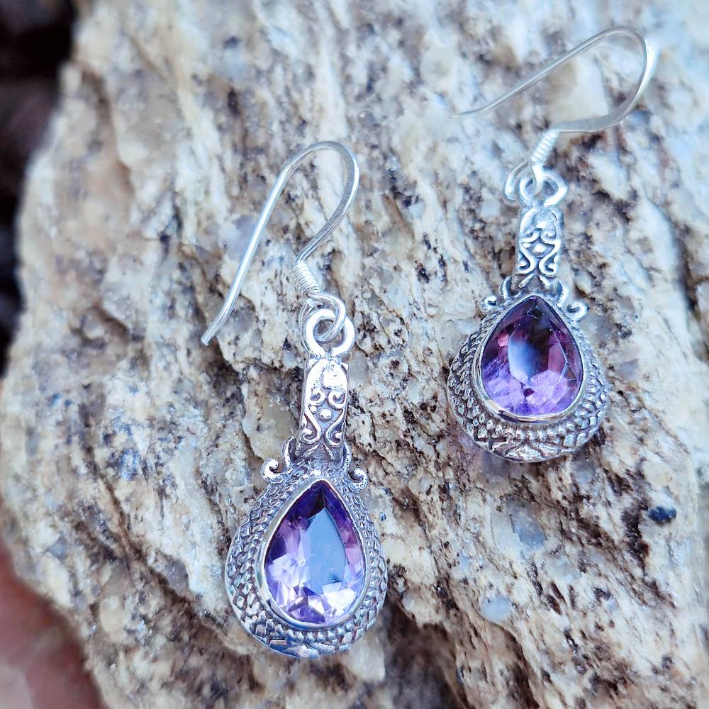 ORECCHINI con pietra in argento 925 - FULMAL - Image 3