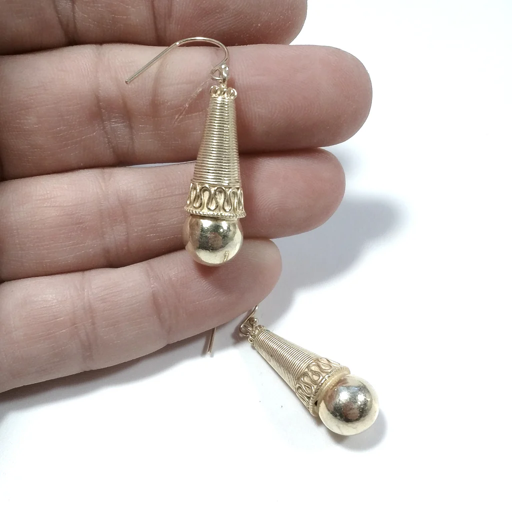 ORECCHINI ETNICI Argento 925 dorato ORECCHINI artigianali | ETNICO - Image 3