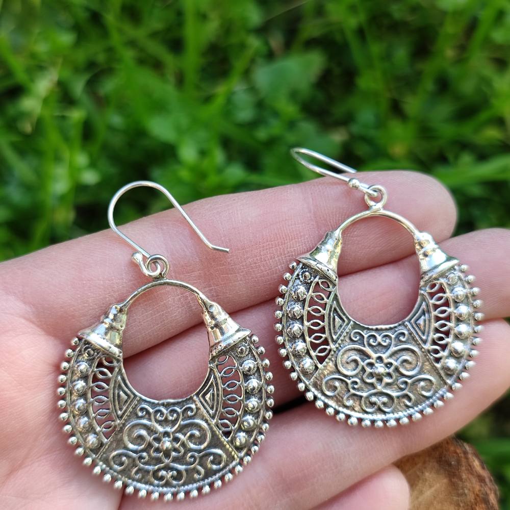 ORECCHINI etnici BALAMANI in argento 925 | ORECCHINI argento - Image 4