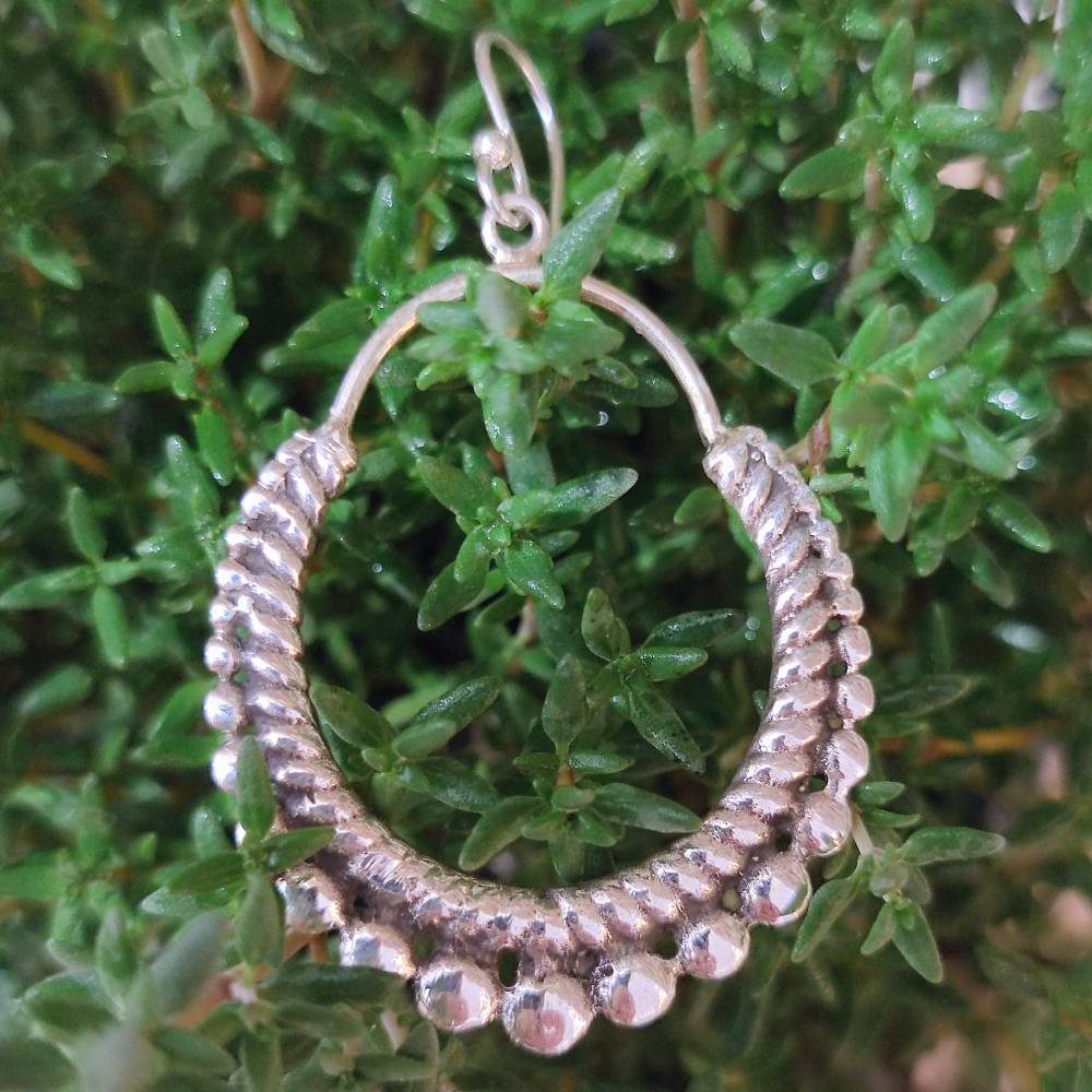 ORECCHINI  a cerchio etnici in argento 925 - ARJUNDA - Image 4