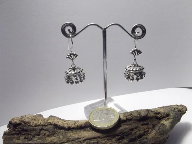 ORECCHINI etnici in argento 925 coppetta - Image 3