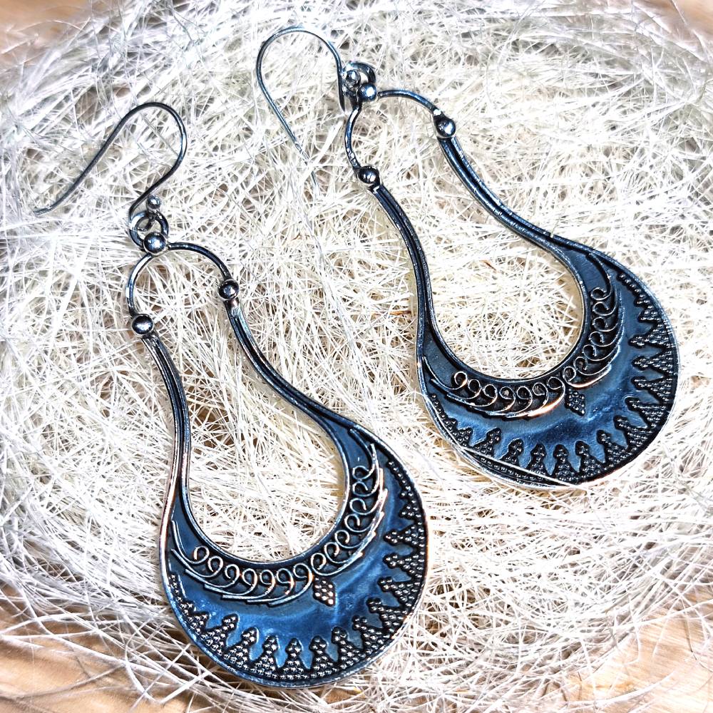 ORECCHINI etnici in argento 925 - JAMGAON - Image 3