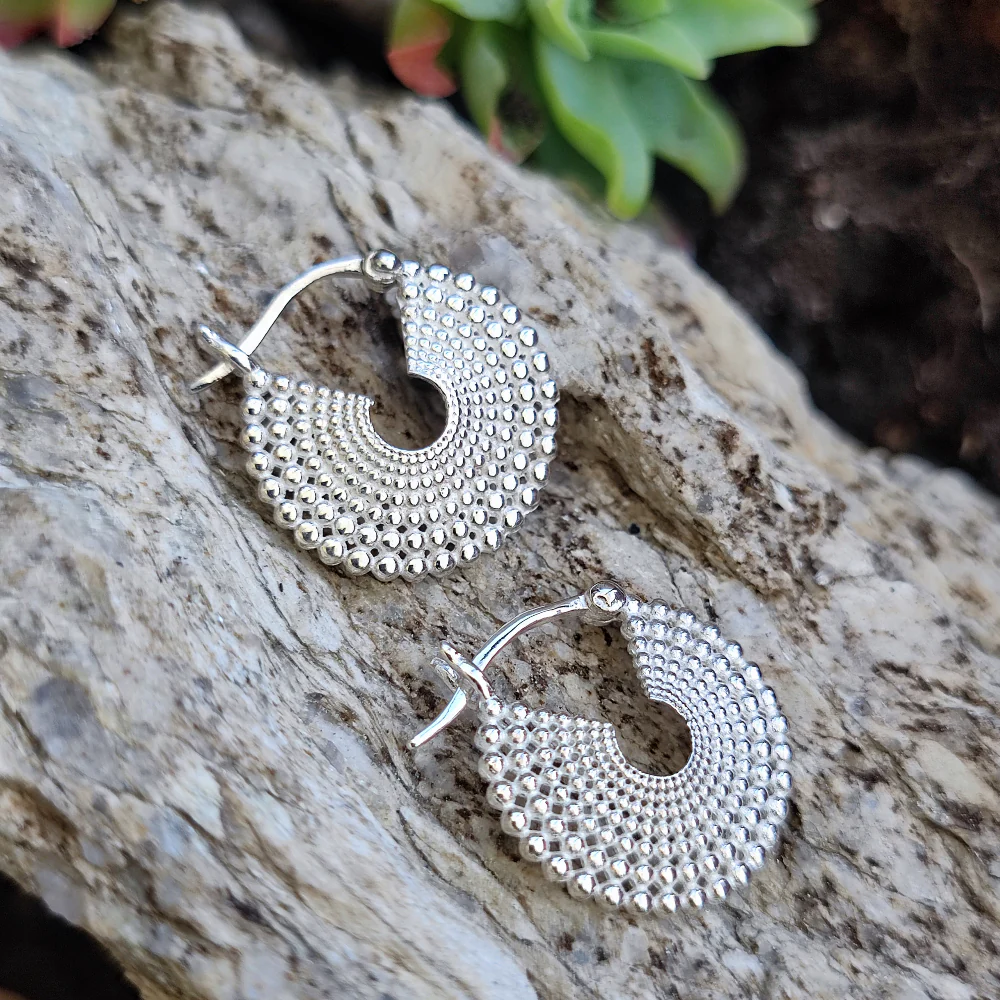 ORECCHINI etnici in argento 925 - PARWAN