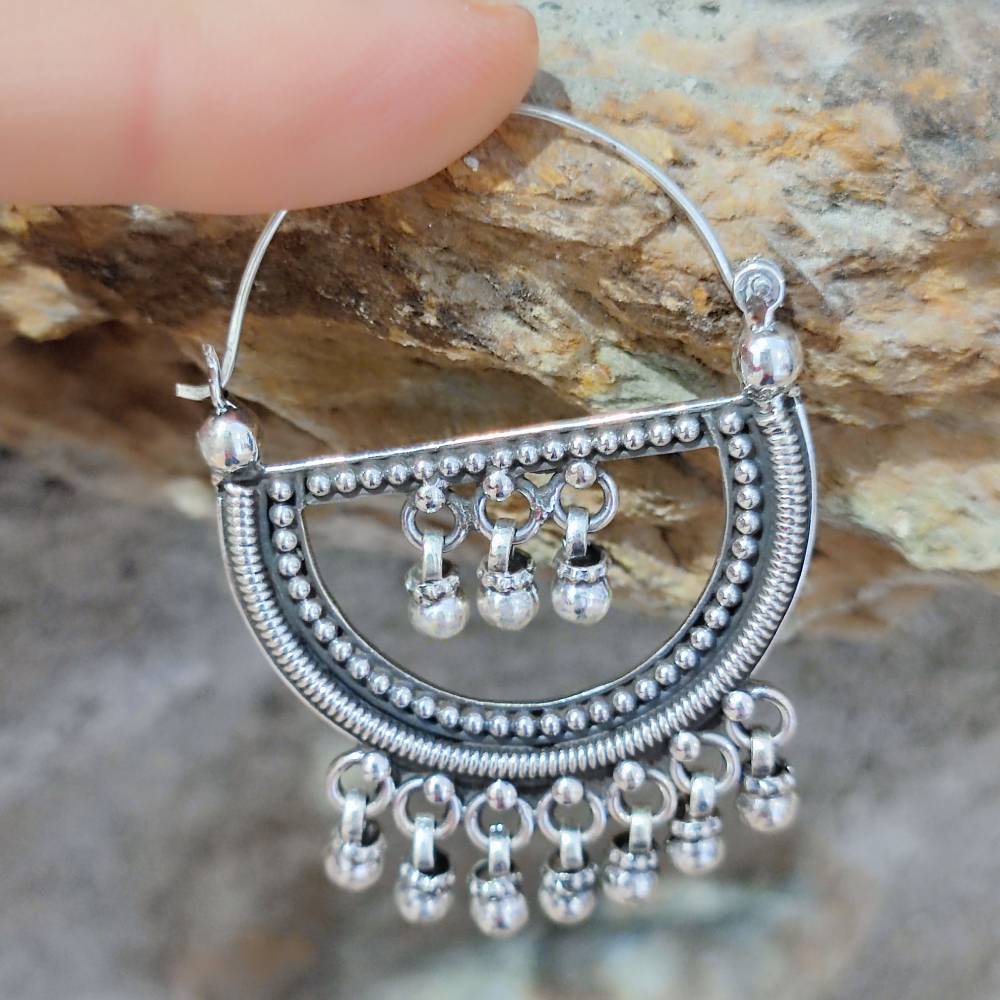ORECCHINI etnici in argento 925 - SARYA - Image 2