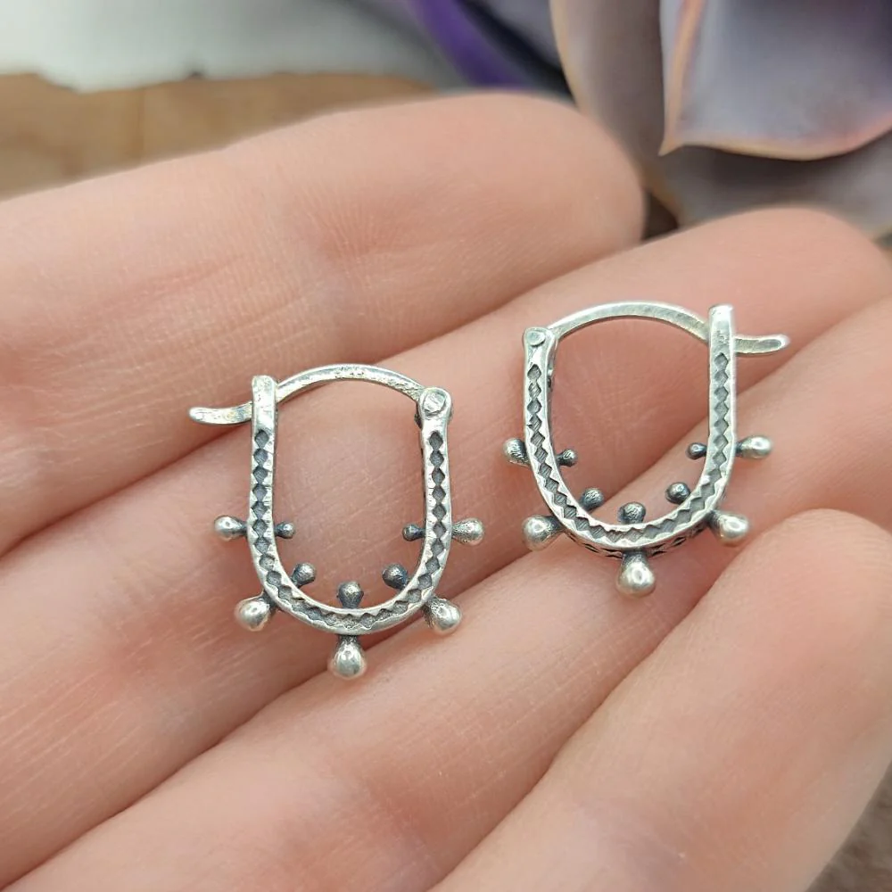 ORECCHINI etnici in argento 925 - VEDA - Image 2