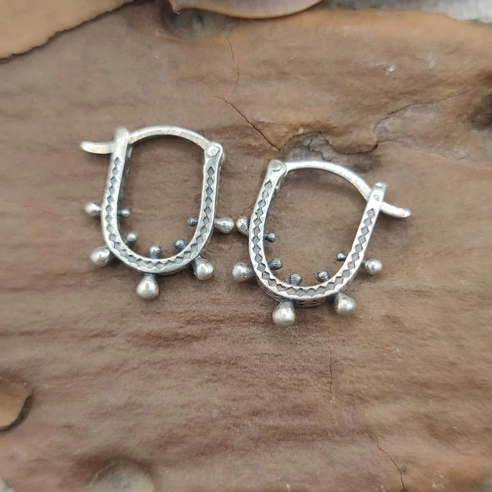 ORECCHINI etnici in argento 925 - VEDA - Image 3