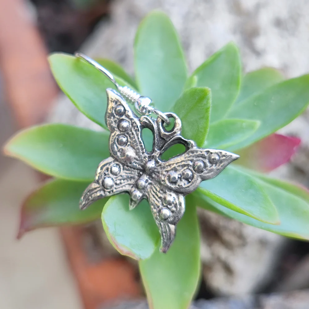 ORECCHINI in argento 925 con farfalla - BUTTERFLY - Image 2