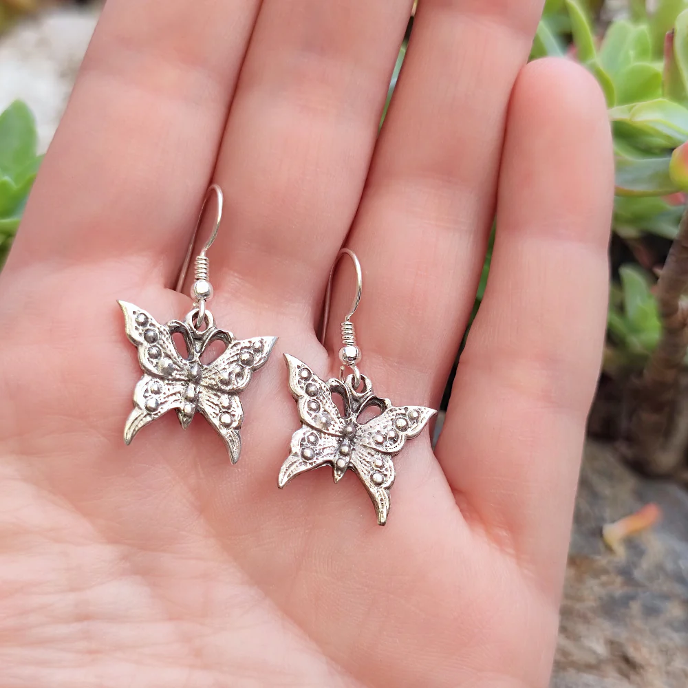 ORECCHINI in argento 925 con farfalla - BUTTERFLY - Image 3