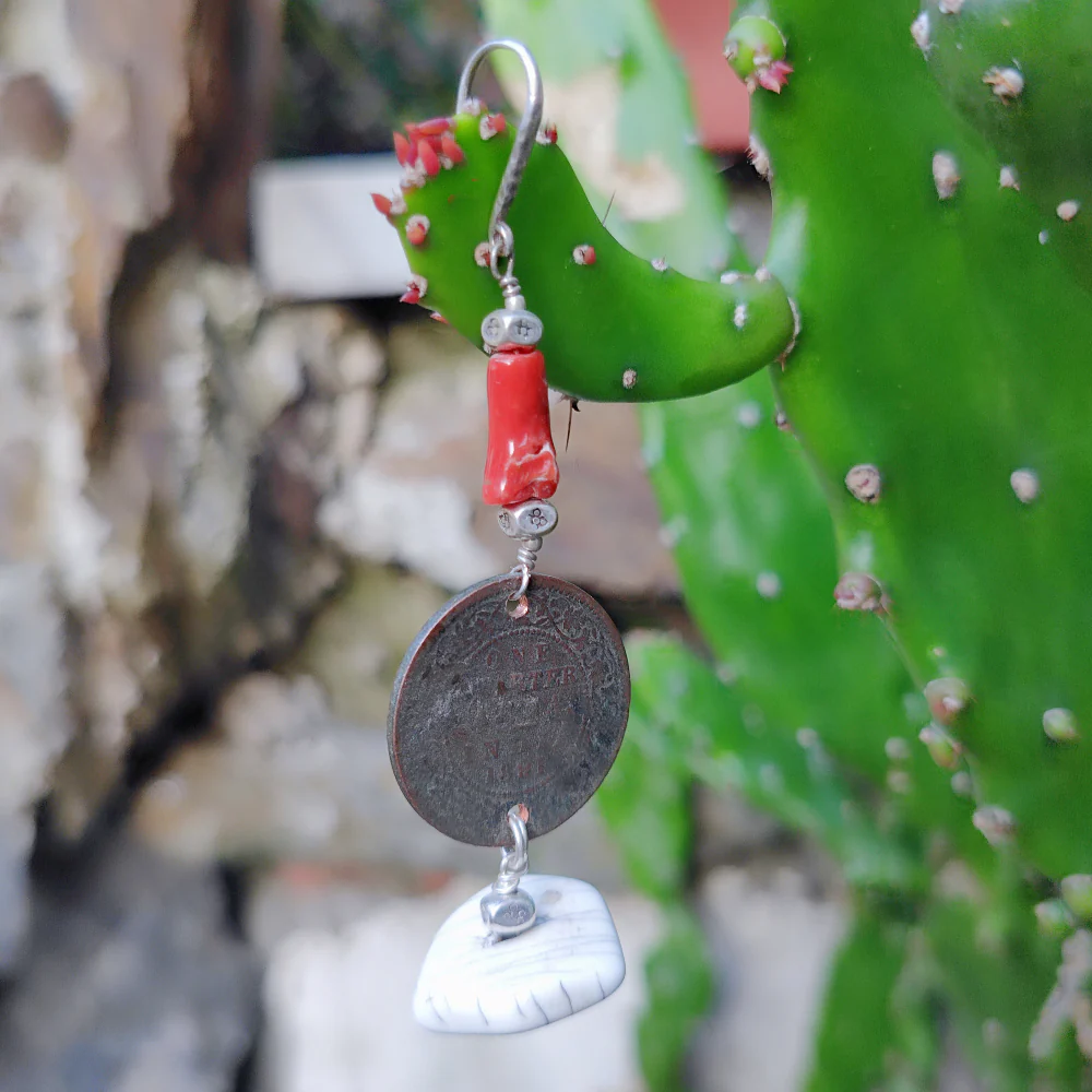 ORECCHINI in argento con monete antiche - KENHDUA - Image 2