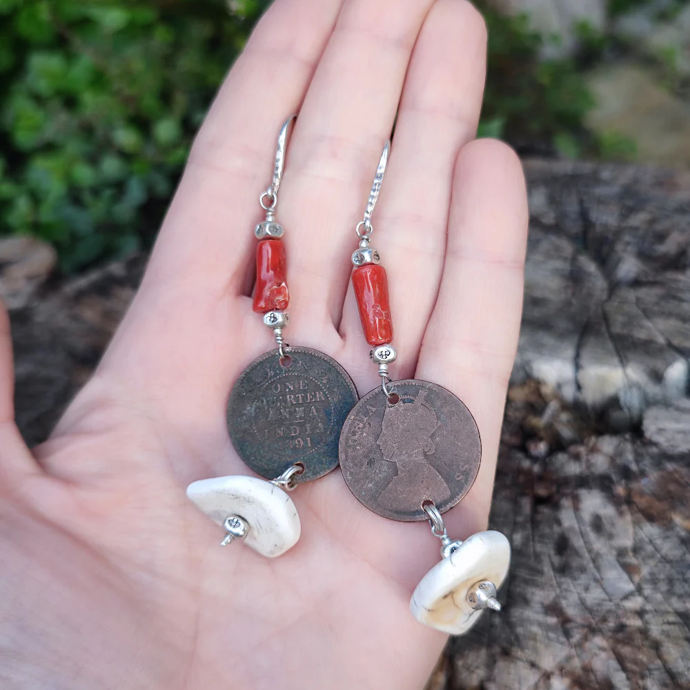 ORECCHINI in argento con monete antiche - KENHDUA - Image 3