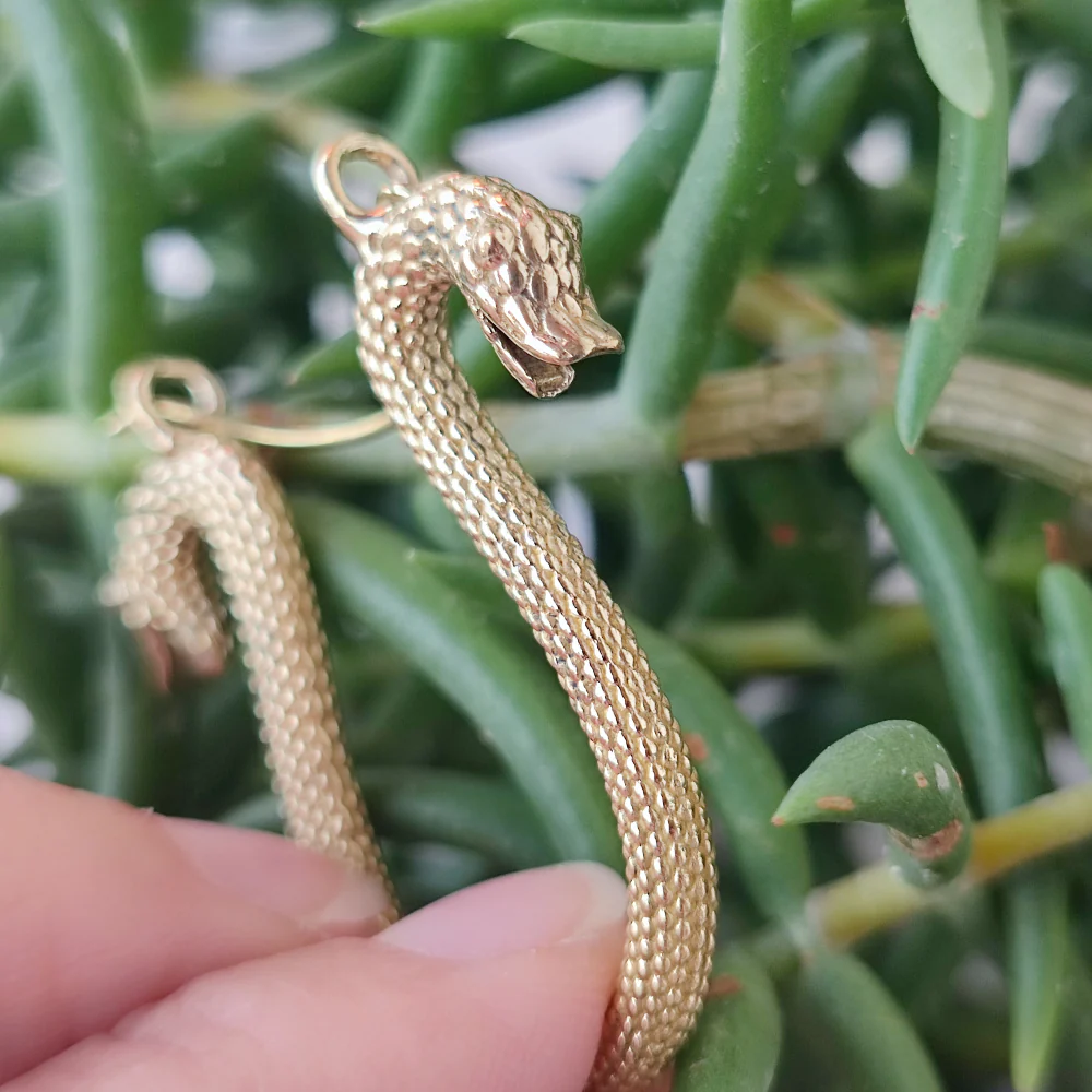 Orecchini indiani con serpenti in ottone - NANADEVI - Image 4