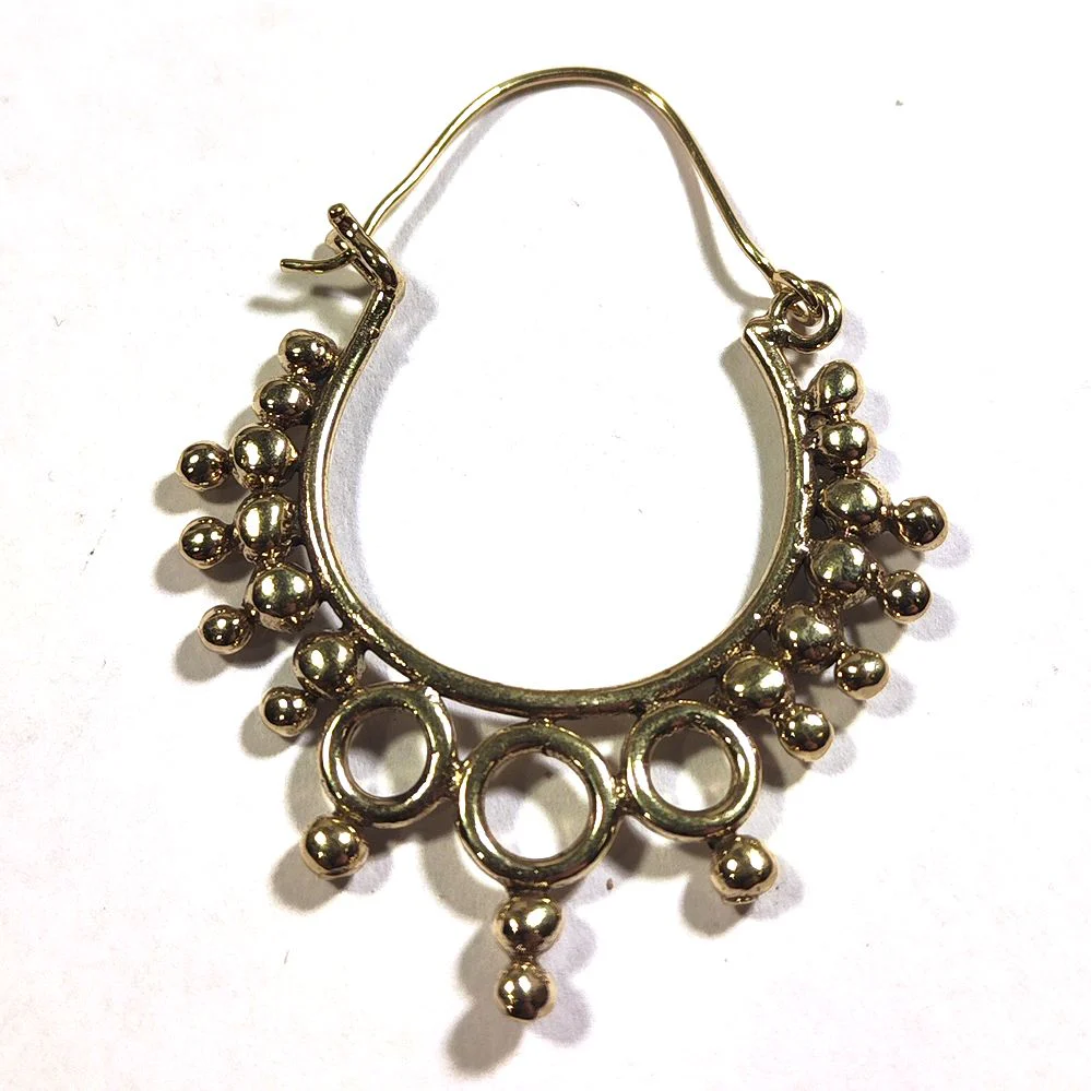 Orecchini indiani in ottone barocco - NANDI - Image 4