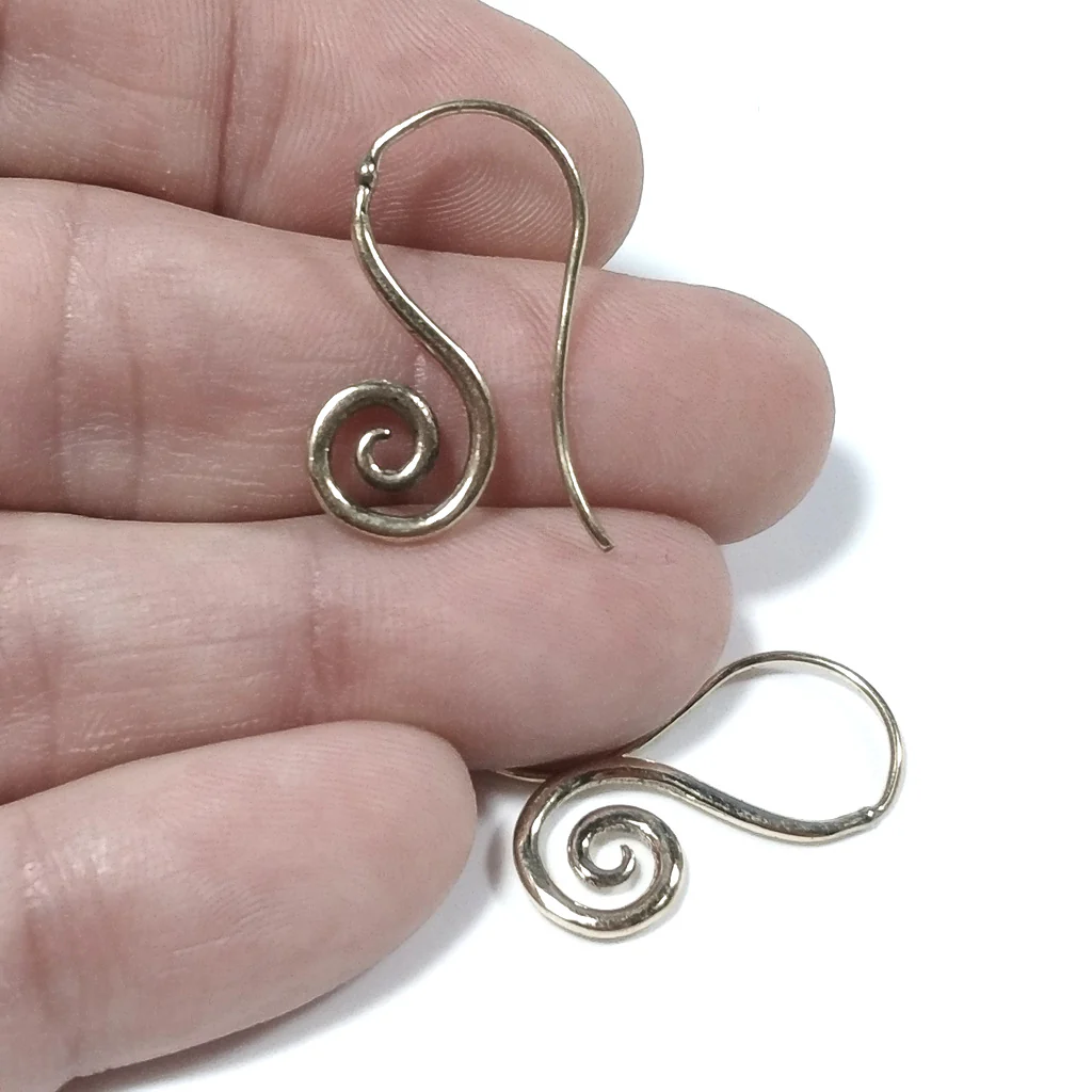 ORECCHINI Ottone lucido ORECCHINI | Spirale | Boho - style mini - Image 4