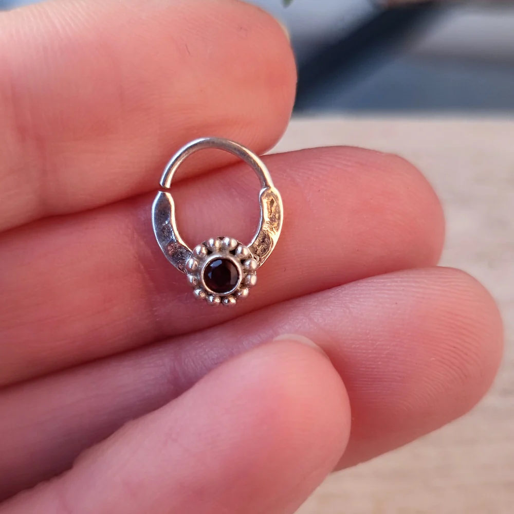 ORECCHINI septum in argento 925 con pietra - MANIPUR - Image 8