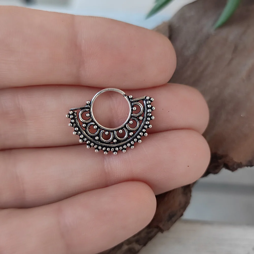 ORECCHINI SEPTUM in argento 925 brunito - UDAIPUR - Image 2