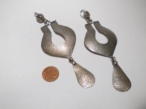 Orecchini etnici in argento antico - SIMIKOT - Image 2