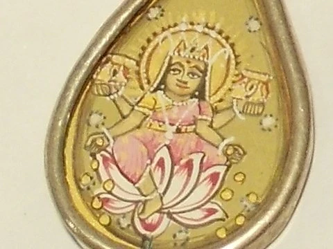 ORECCHINO ETNICO argento vecchio LAXMI II (Lakshmi) - Image 4