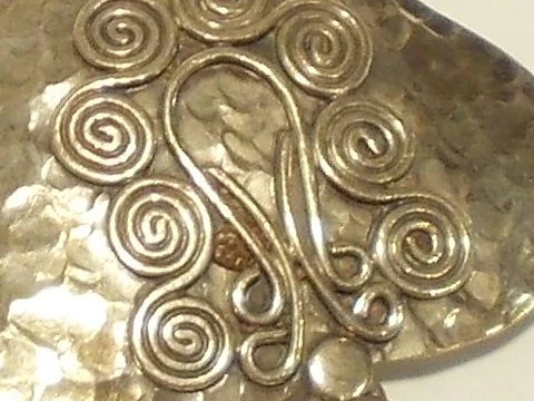 Orecchini etnico in argento antico - ROSSO - Image 5