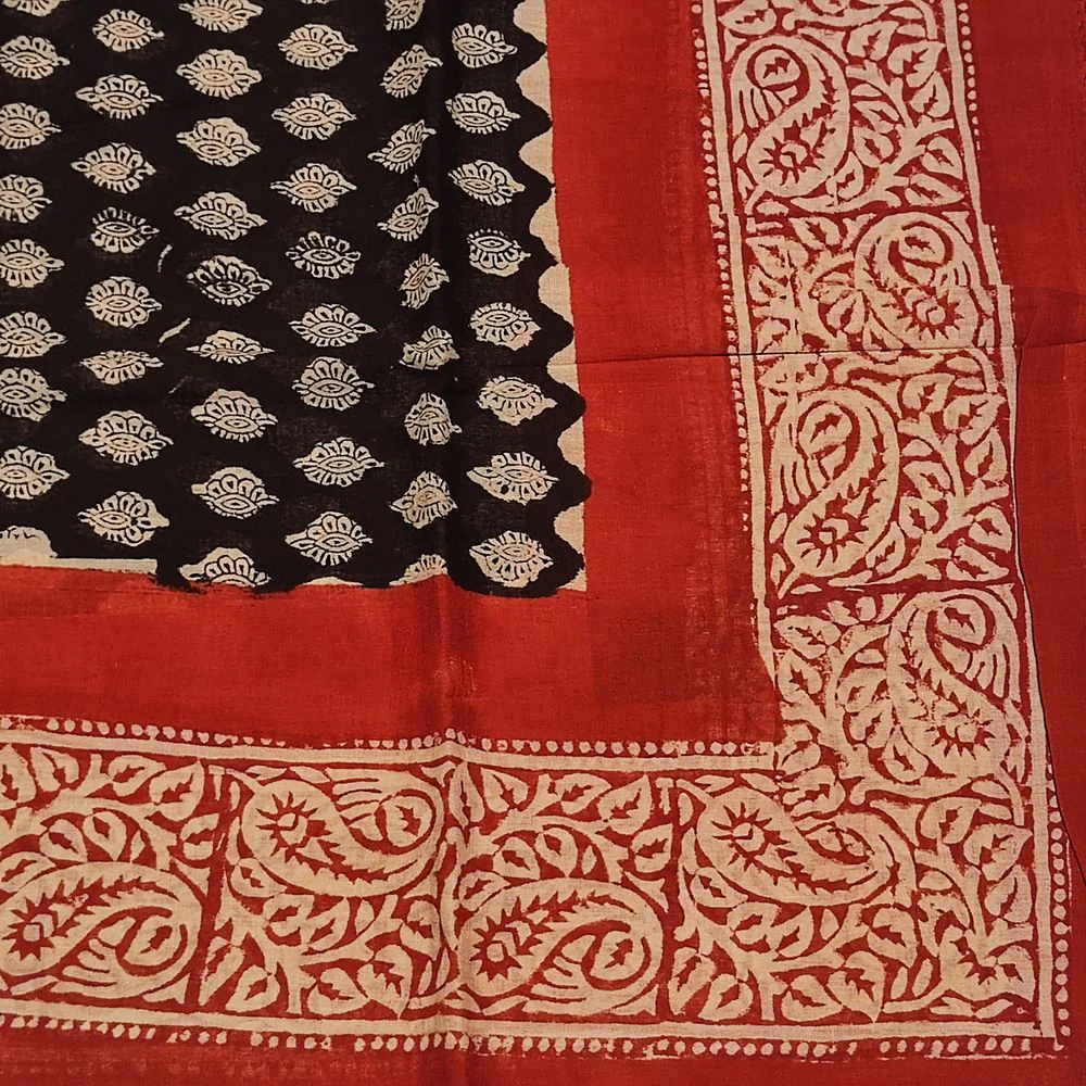 Pareo - Sciarpa artigianale in cotone con ornamenti Rajasthani - Image 6