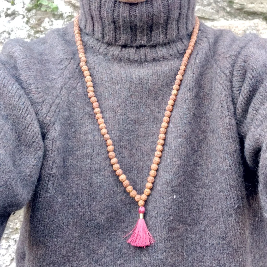 COLLANA ETNICA Japamala 108 Rudraksha - Uomo Donna | MALA TIBETANA - Image 7