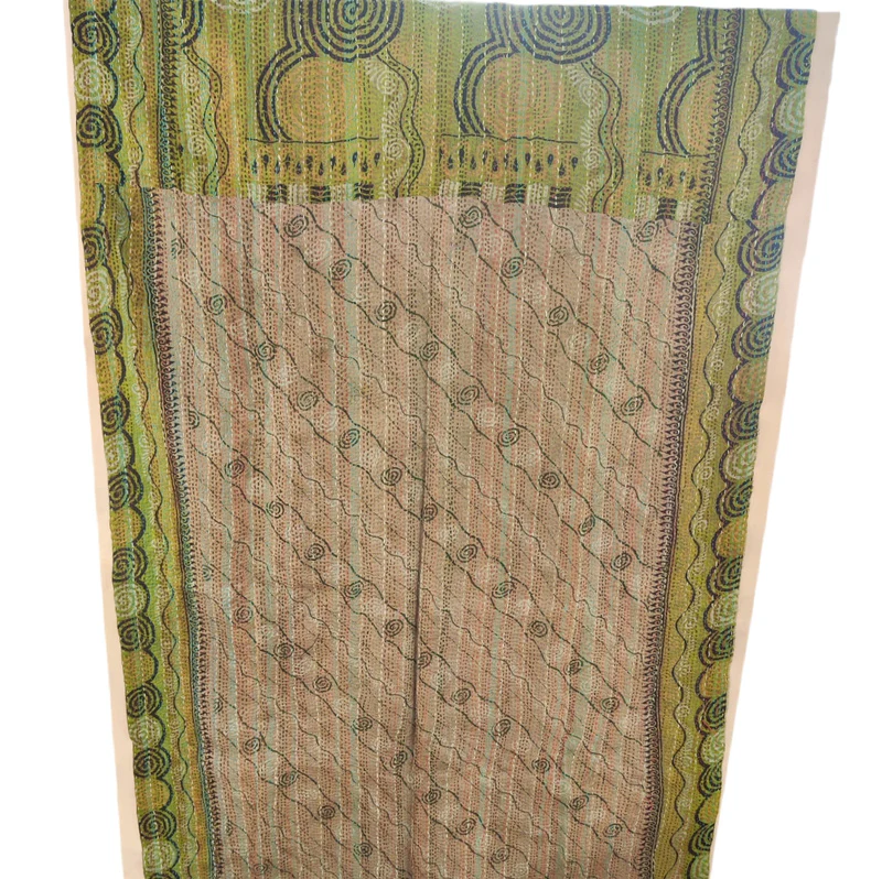 STOLA da donna KANTHA con tessuti vintage misto seta ricamo a mano - MIRIA - Image 8